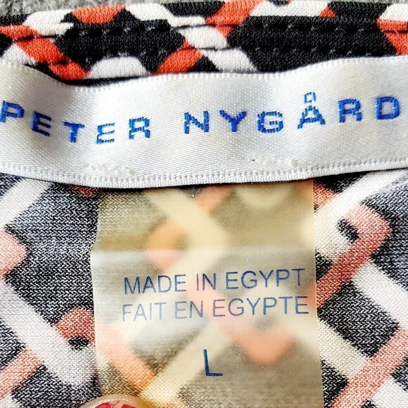 peter Nygard Casual Boho Geometric Print Summer Tunic Top Blouse. Size Small - Picture 4 of 5